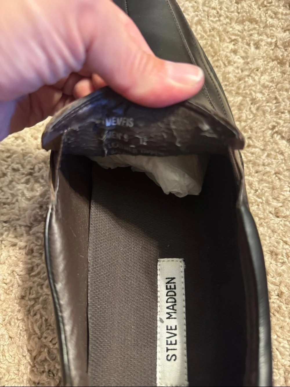 Steve Madden Men’s Slip-On Dress Loafers - Black/Brown Sz 12
